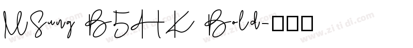 MSung B5HK Bold字体转换